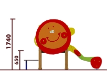 Горка Колобок 08107 H=650 для детской площадки Горка Колобок 08107 H=650 для детской площадки