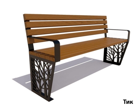 Парковая скамейка Роща, Лиственница 3 м, фото 5