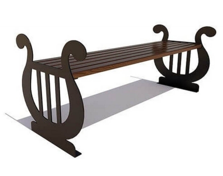 Парковая скамейка Лира, Сосна 0,6 м, фото 2