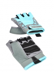 Перчатки для фитнеса женские замш серо-голубые  X10, фото 8