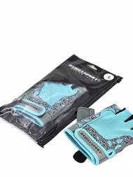 Перчатки для фитнеса женские замш серо-голубые  X10, фото 9