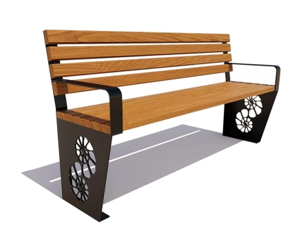 Скамейка садовая Ракушка лиственница 0,6 м, фото 4