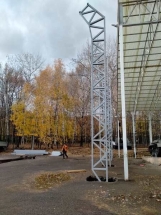 Высокий арочный навес с большим пролетом