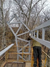 Высокий арочный навес с большим пролетом