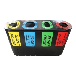 Урна для раздельного сбора мусора Город 4, 4 секции (4х38л)