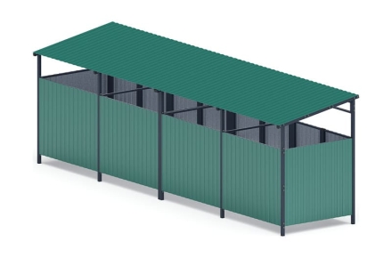 Навес контейнерной площадки для мусора (4 секции) МФ 55.02.02.4-01, фото 3