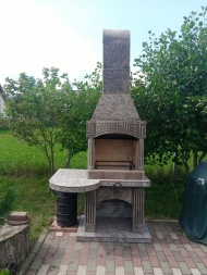 Печь № 5А — Барбекю меандр с круглым столом, фото 1