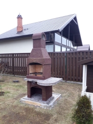 Печь № 5А — Барбекю меандр с круглым столом, фото 3