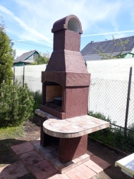 Печь № 5А — Барбекю меандр с круглым столом, фото 2