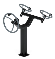 Рули (положение сидя) серый - Уличный тренажер - СТ 104-13, фото 1