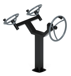 Рули (положение сидя) серый - Уличный тренажер - СТ 104-13, фото 2