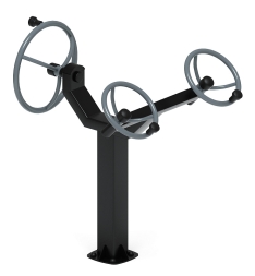 Рули (положение сидя) серый - Уличный тренажер - СТ 104-13, фото 3