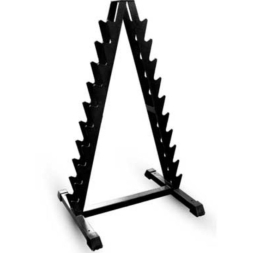 Стойка для хранения хромированных гантелей Barbell МВ 1.03 фитнес на 10 пар чёрный