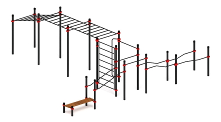 Воркаут ЛОВ 108 красный ВТ 102.19-01, фото 1