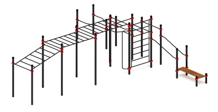 Воркаут ЛОВ 108 красный ВТ 102.19-01, фото 4