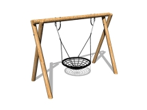 Качели одинарные с гнездом Качели одинарные с гнездом