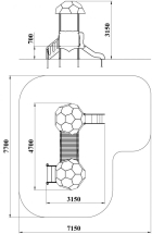 ДИК 2.096 Детский игровой комплекс Н=700 мм