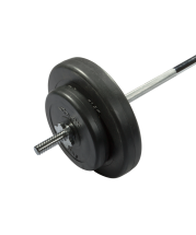 Штанга разборная, стальной гриф, пластиковые диски, 30 кг Штанга разборная, стальной гриф, пластиковые диски, 30 кг