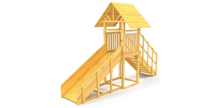 Зимняя горка Савушка Зима Wood 5 (скат 3м), фото 1