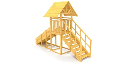 Зимняя горка Савушка Зима Wood 5 (скат 3м), фото 4