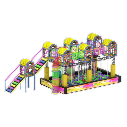 Ниндзя-парк &quot;Пузырчатый замок&quot; м.кв. (8x4,6x4,5 м), фото 1