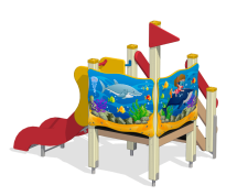 Детская горка Грация Большая ГР-11.2 H=640 для игровой площадки Детская горка Грация Большая ГР-11.2 H=640 для игровой площадки