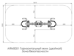 Горизонтальный жим (двойной) ARMS051, фото 3