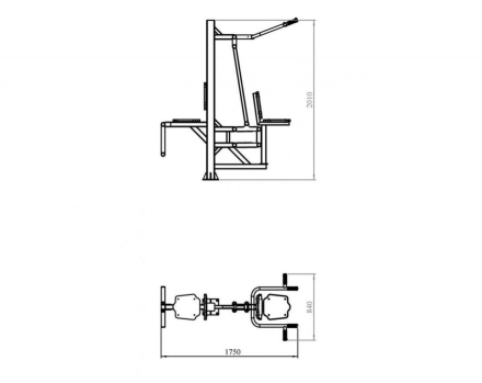 Уличный тренажер TORUDA &quot;Вертикальная тяга + Флекс&quot;, фото 2