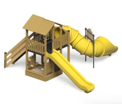 Игровой комплекс Эко Домик на дереве ИК-123.1 для детской площадки, фото 1 Игровой комплекс Эко Домик на дереве ИК-123.1 для детской площадки, фото 1