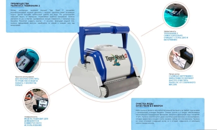 Робот пылесос Hayward TigerShark 2 (Пен. валик), фото 4