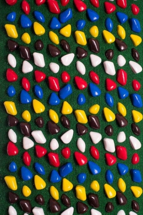 Коврик-дорожка массажный с цветными камнями (100x40 см), фото 3