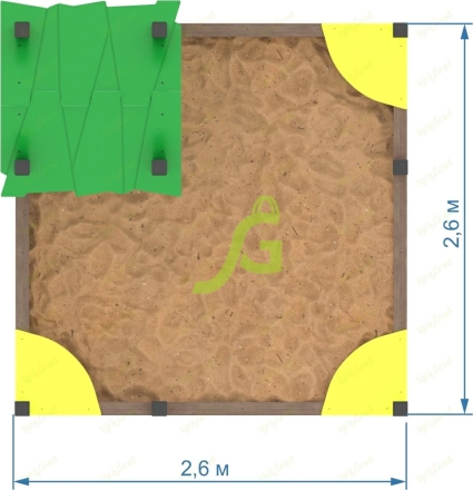 Детская песочница IgraGrad с крышей (мод.2), фото 3