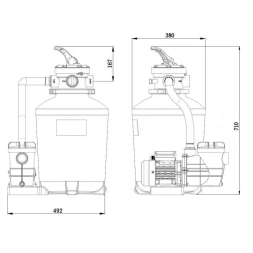 Фильтровальная установка 7 м3/ч Poolline DTS 0,5 кВт (72025), фото 2 Фильтровальная установка 7 м3/ч Poolline DTS 0,5 кВт (72025), фото 2