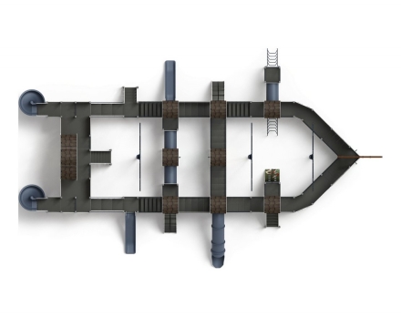 Детская игровая площадка Баркентина Летучий голландец (винтовой скат) ДИК 2.03.3.06-11 H=1200 H=1500 H=2000, фото 5