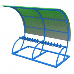 Парковка для самокатов Лотос с навесом на 14 мест SP8, фото 3