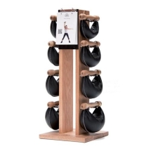 Набор гантелей с подставкой NOHrD Swing Turm, материал: дуб, общий вес: 40 кг Набор гантелей с подставкой NOHrD Swing Turm, материал: дуб, общий вес: 40 кг