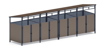 Навес контейнерной площадки для мусора (4 секции) МФ 55.02.02.4-02, фото 4