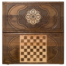 Нарды резные &quot;Золотой узор 3&quot;, Mirzoyan