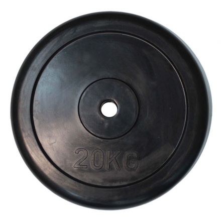 Диск обрезиненный ZSO черный Classic  D-26, 20 кг, фото 1
