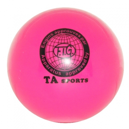 Мяч для художественной гимнастики TA Sport d-19см силиконовый розовый, фото 1