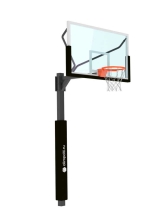 Стойка баскетбольная регулируемая с растяжками вынос 1200мм (столб 140х140)/щит/кольцо/сетка/протект