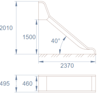 Горка открытая из нержавеющей стали с высотой спуска 1500 мм, цвет нержавеющая сталь – ГПО1500НТ Горка открытая из нержавеющей стали с высотой спуска 1500 мм, цвет нержавеющая сталь – ГПО1500НТ