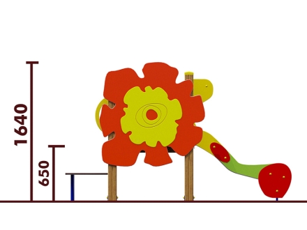 Горка Аленький цветочек 08105 H=650 для детской площадки, фото 2
