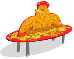 Скамейка детская Курочка Ряба СП088 для игровой площадки