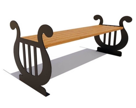 Парковая скамейка Лира, Сосна 1,5 м, фото 1