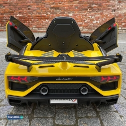 Электромобиль Lamborghini Aventador SVJ A333MP желтый, фото 11