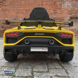 Электромобиль Lamborghini Aventador SVJ A333MP желтый, фото 6