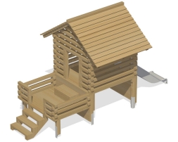 Игровой комплекс с горкой из нержавейки ИК-164.1, фото 2