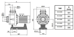 Насос без префильтра Hayward KA250 HCP10251E, фото 3