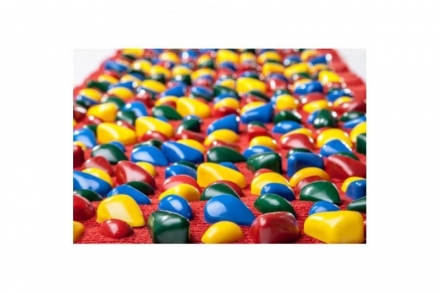 Коврик-дорожка массажный с цветными камнями (150x40 см), фото 3
